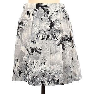 Cacharel Mini Pleat Silk Skirt Geometric Paint Artsy Career Wear ContemporarySz6